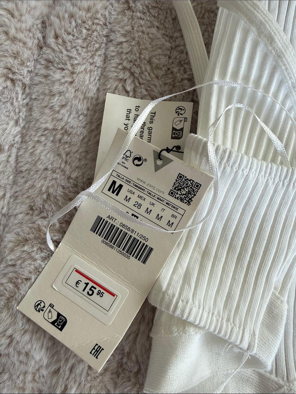 Ribbed Cutout One-Piece Bodysuit in Off-White Size M - Picture 3 of 4
